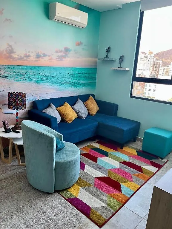 Para Parejas Elite - Playa Rodadero Nuevo Apto De Lujo Smart Gaira