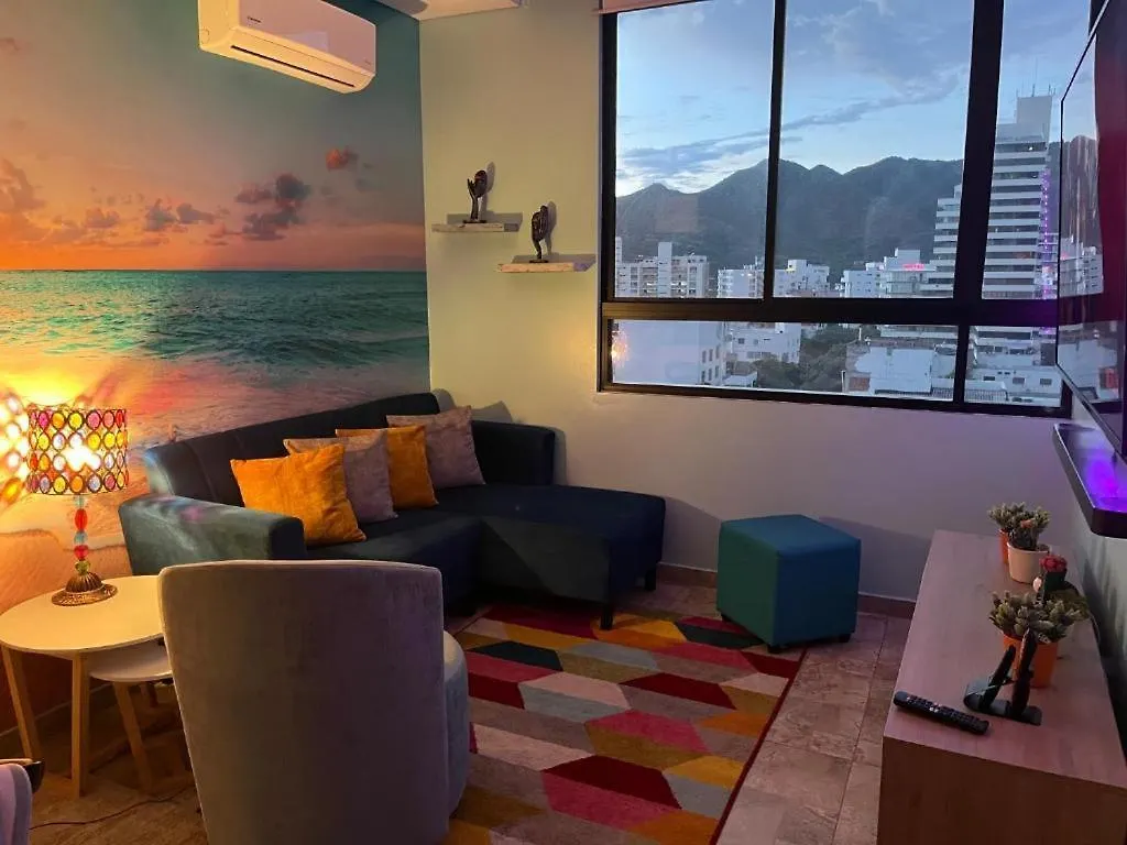 Apartment Para Parejas Elite - Playa Rodadero Nuevo Apto De Lujo Smart Gaira Colombia